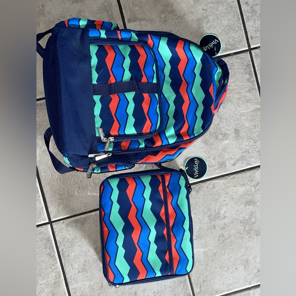 Vic and Lou boutique backpack and lunchbox